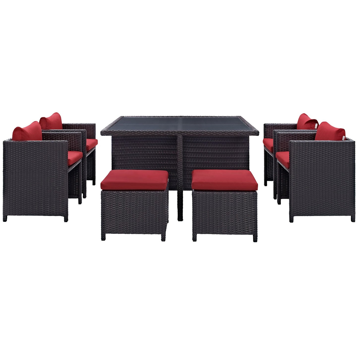 Inverse 9 Piece Outdoor Patio Dining Set By Modway - EEI-726 | Outdoor Dining Sets - 10