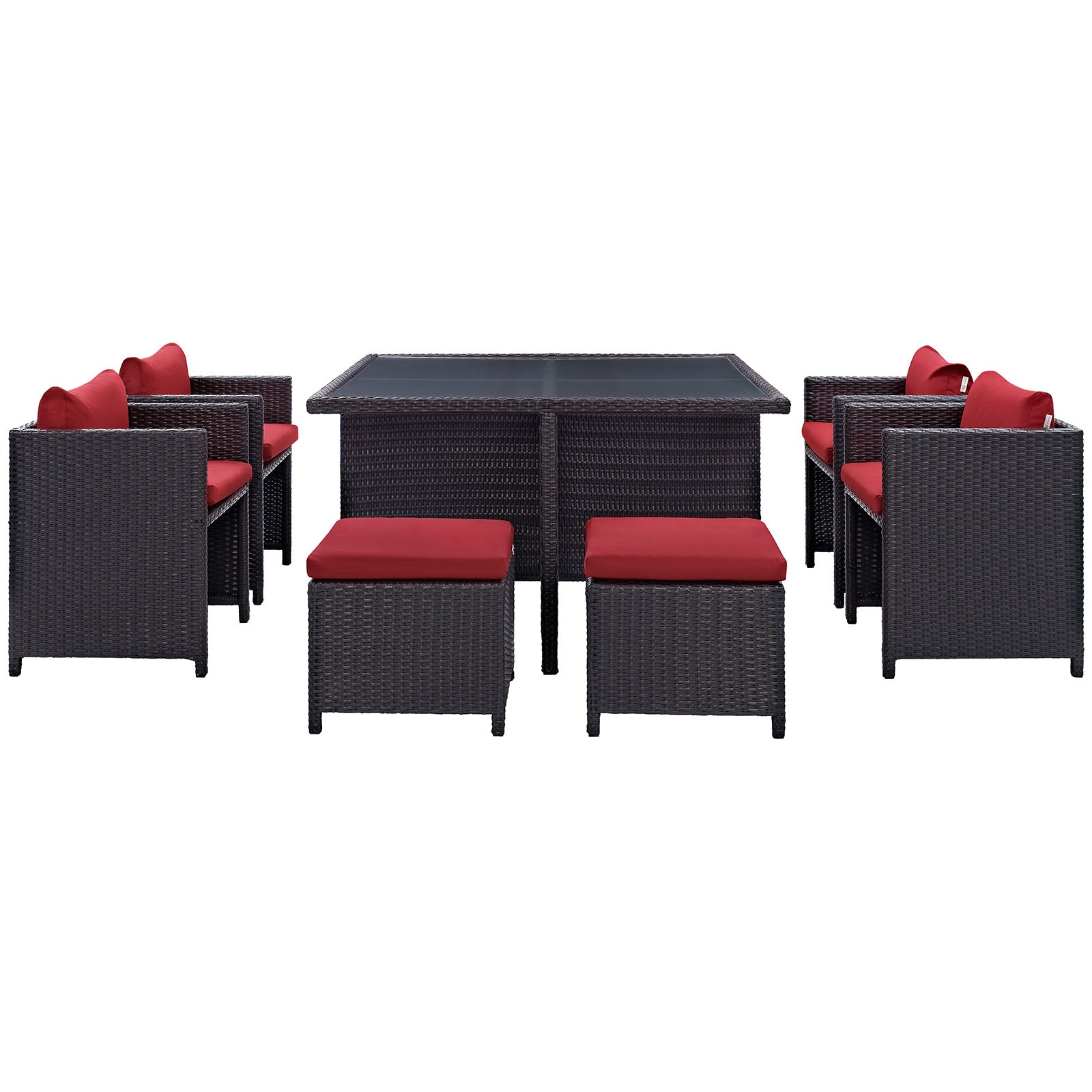 Inverse 9 Piece Outdoor Patio Dining Set By Modway - EEI-726 | Outdoor Dining Sets - 10
