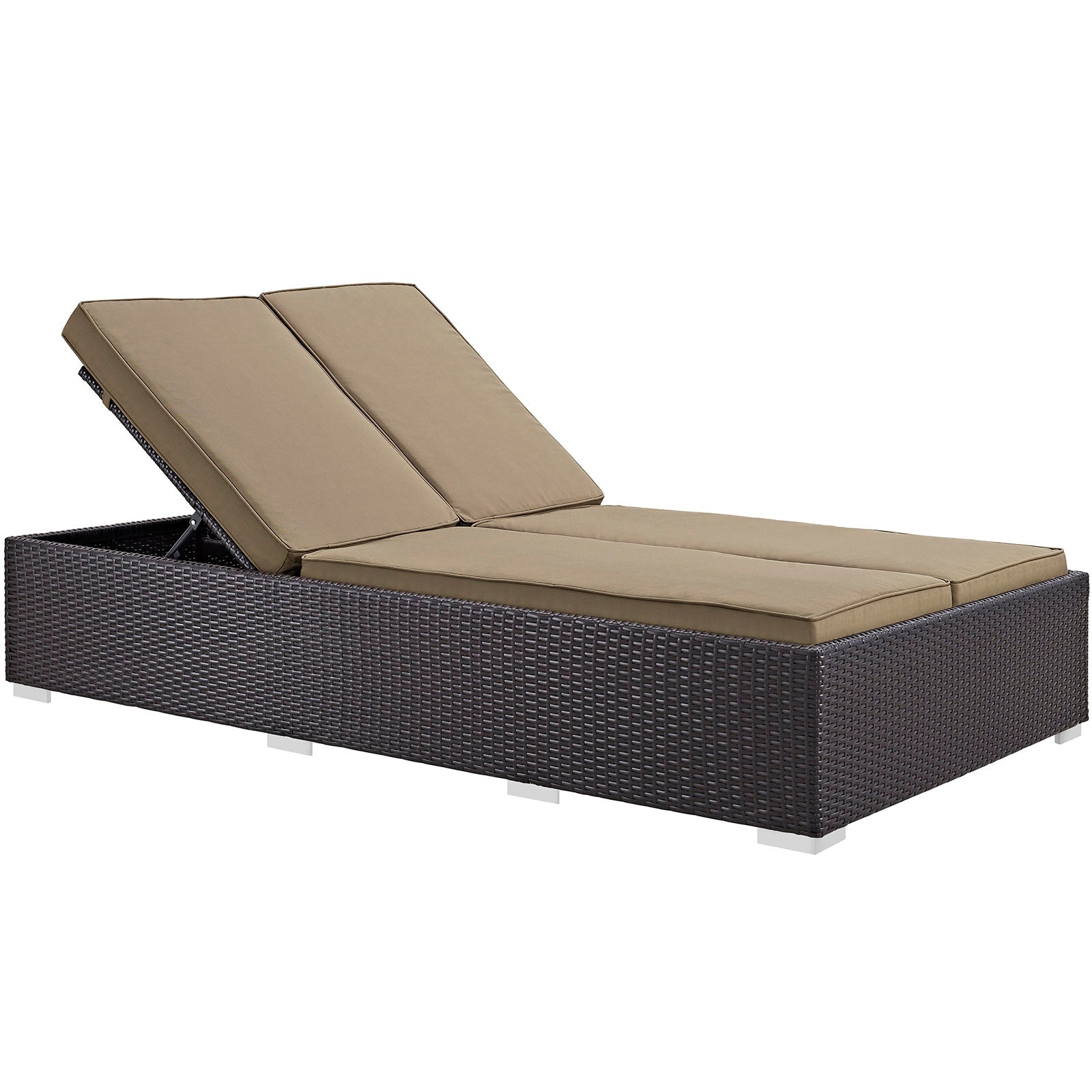 Evince Double Outdoor Patio Chaise By Modway - EEI-787 | Outdoor Chaise Lounges -5