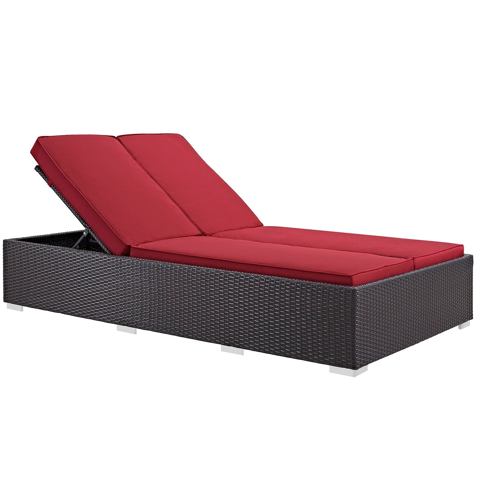 Evince Double Outdoor Patio Chaise By Modway - EEI-787 | Outdoor Chaise Lounges -4