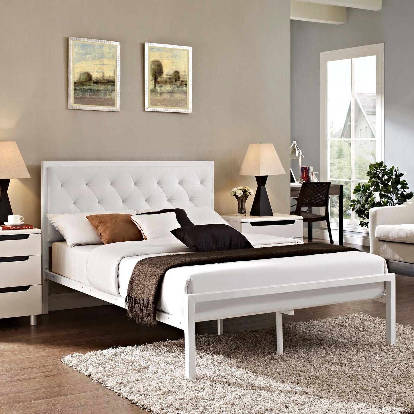 Mia Full Vinyl Bed By Modway - MOD-5181 | Beds