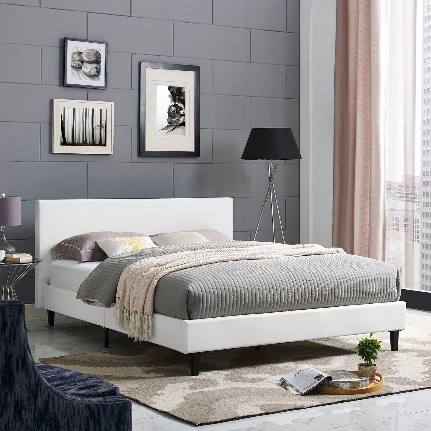 Anya Queen Vinyl Bed By Modway - MOD-5419 | Beds