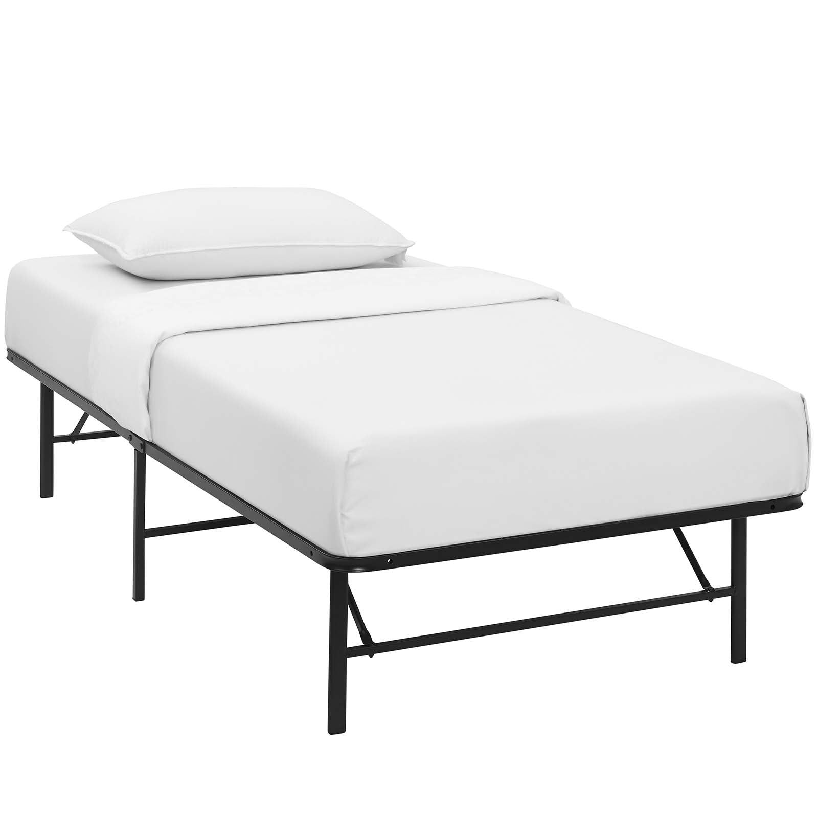 Modway Horizon Twin Stainless Steel Bed Frame | Beds | 