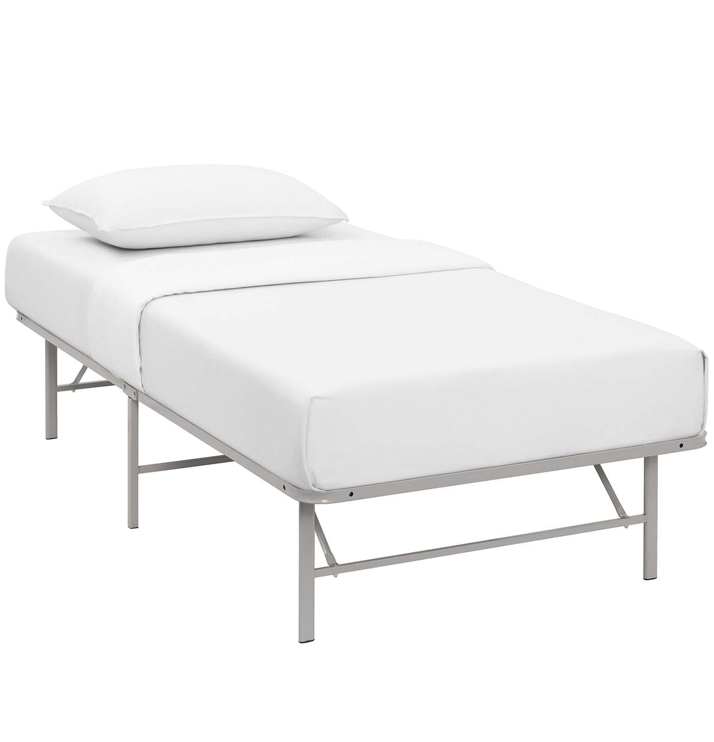 Modway Horizon Twin Stainless Steel Bed Frame | Beds | 