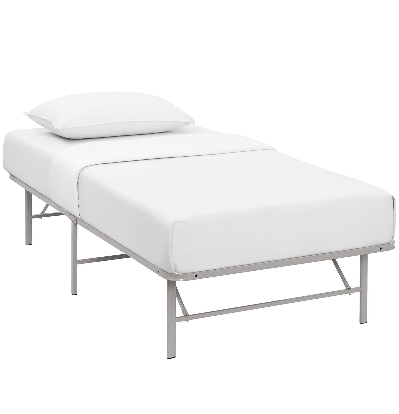Modway Horizon Twin Stainless Steel Bed Frame | Beds | 