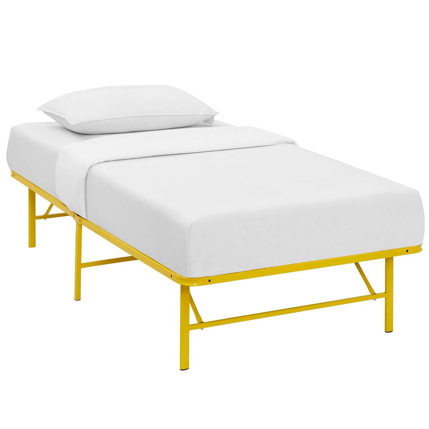 Modway Horizon Twin Stainless Steel Bed Frame | Beds