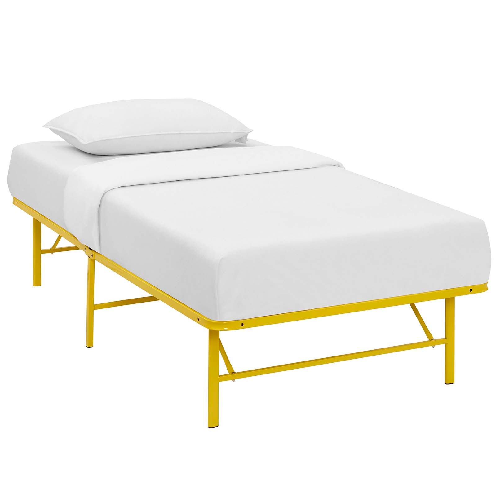 Modway Horizon Twin Stainless Steel Bed Frame | Beds
