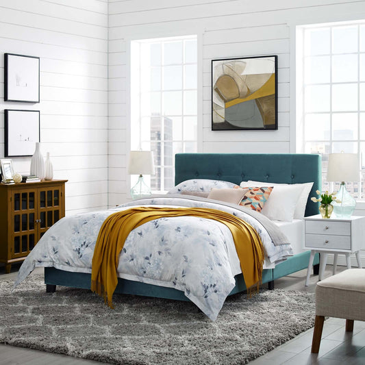 Amira Queen Performance Velvet Bed By Modway - MOD-5867 | Beds