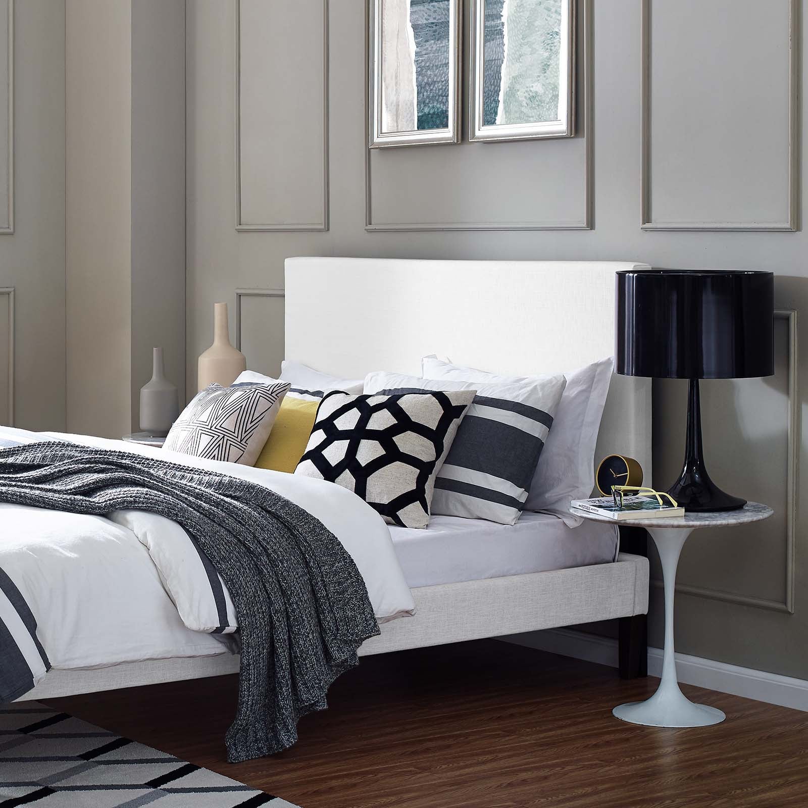 Modway Taylor Full / Queen Upholstered Linen Fabric Headboard | Headboards | Modishstore-8