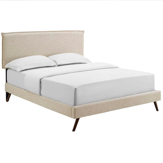 Amaris Queen Fabric Platform Bed with Round Splayed Legs By Modway - MOD-5904 | Beds