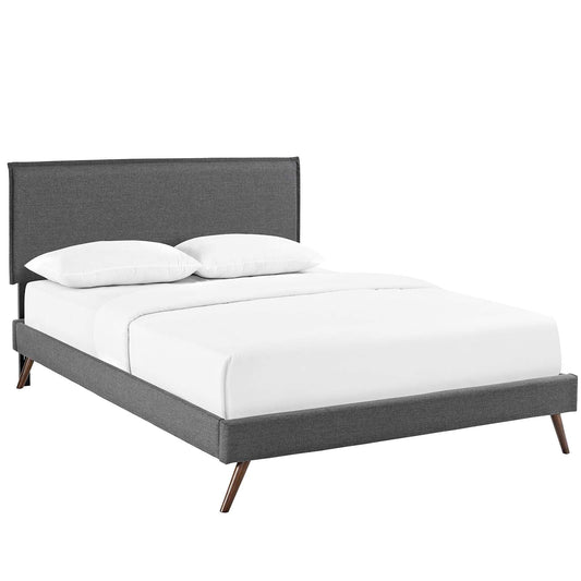 Amaris Queen Fabric Platform Bed with Round Splayed Legs By Modway - MOD-5904 | Beds - 2