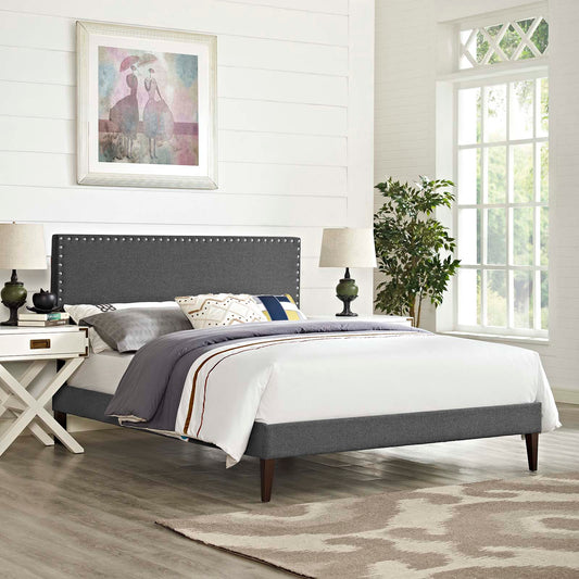 Macie Full Fabric Platform Bed with Squared Tapered Legs By Modway - MOD-5969 | Beds