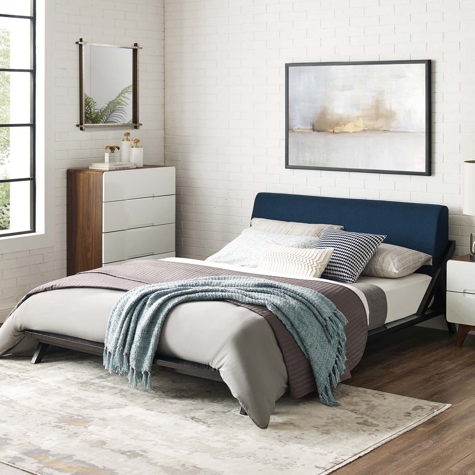 Modway Luella Queen Upholstered Fabric Platform Bed | Beds | Modishstore-6