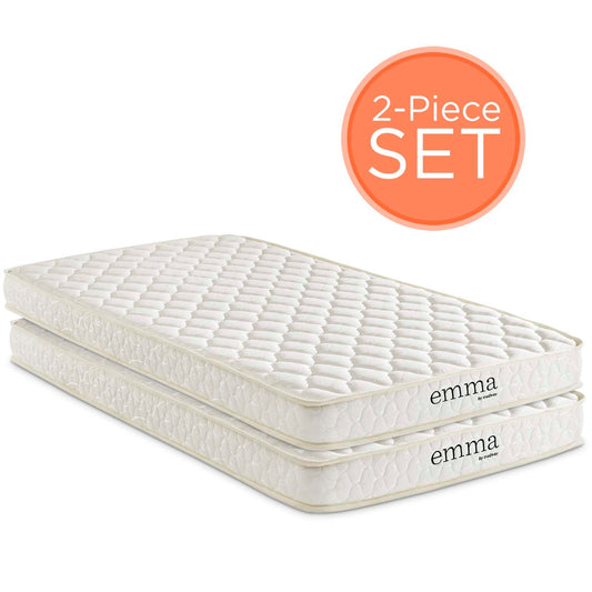 Modway Emma 6" Twin Mattress Foam Set of 2 | Mattresses
