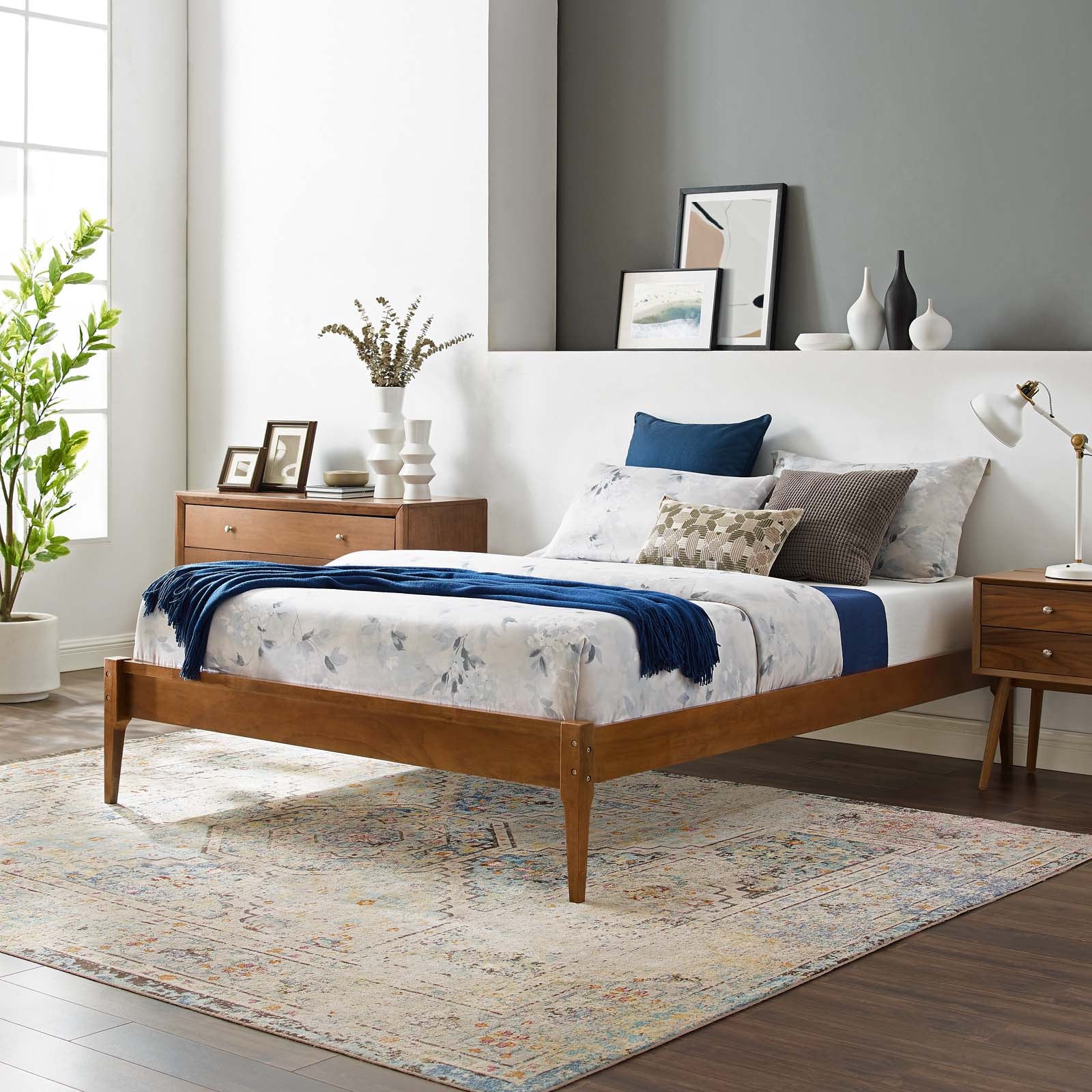 June King Wood Platform Bed Frame By Modway - MOD-6247 | Beds