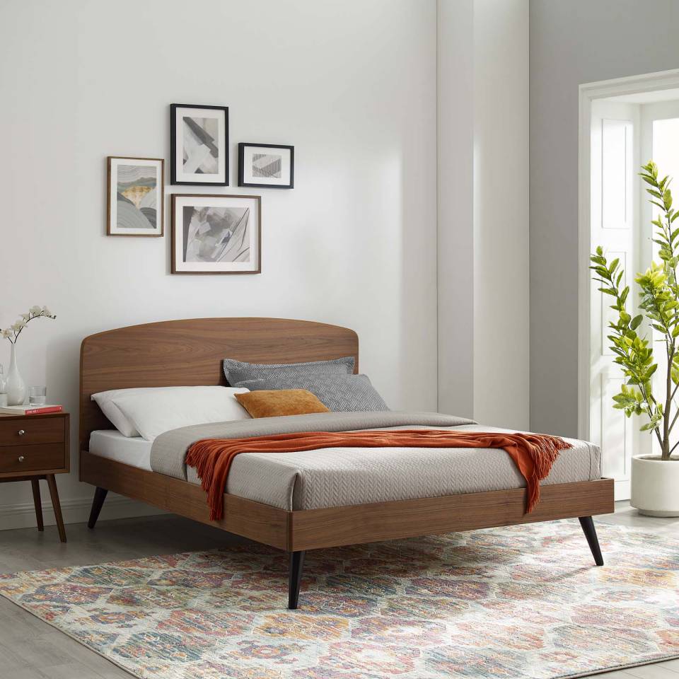 Modway Bronwen Queen Wood Platform Bed | Beds