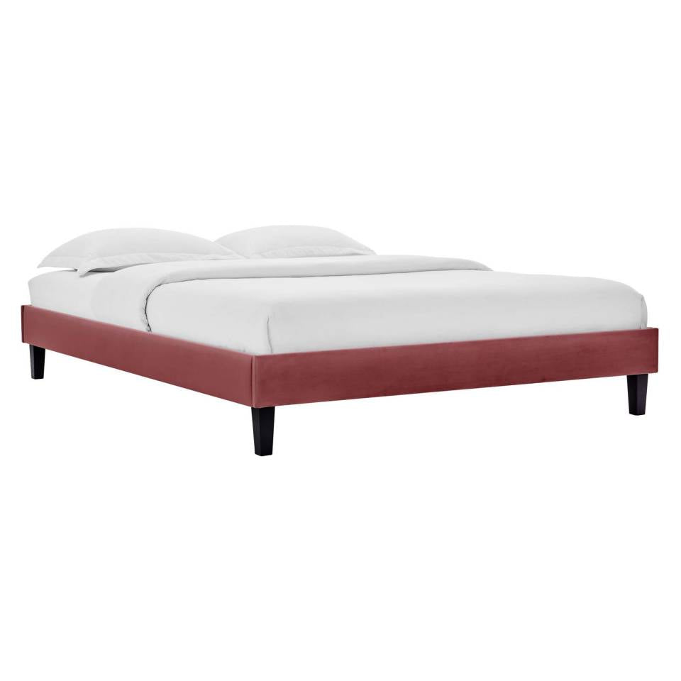Modway Reign King Performance Velvet Platform Bed Frame | Beds | Modishstore-2