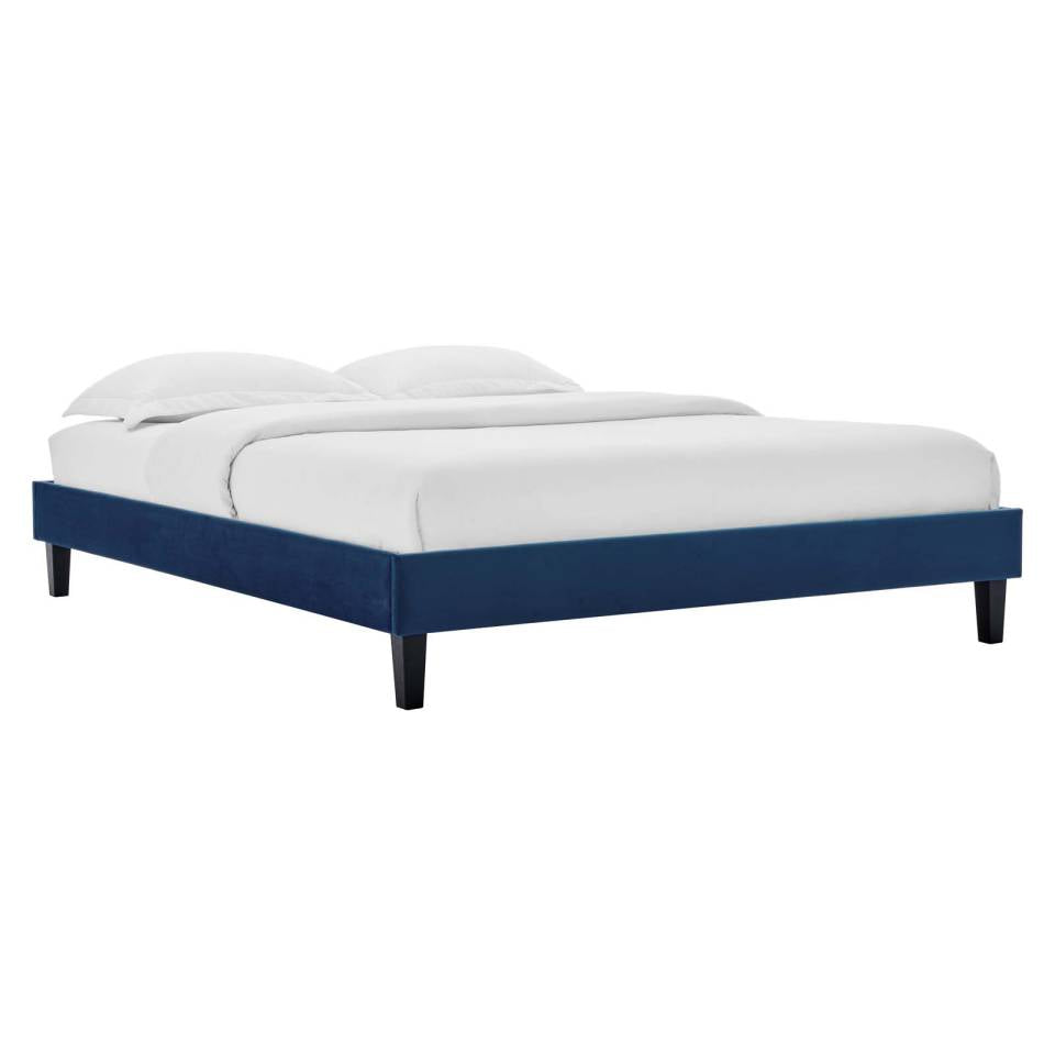 Modway Reign King Performance Velvet Platform Bed Frame | Beds | Modishstore-5