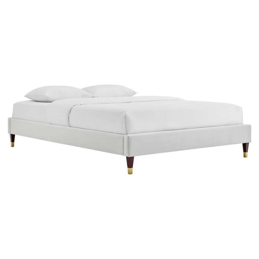 Modway Harlow Twin Performance Velvet Platform Bed Frame | Beds | 