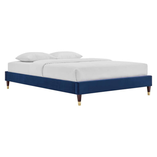 Modway Harlow Twin Performance Velvet Platform Bed Frame | Beds | 