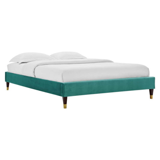 Modway Harlow Twin Performance Velvet Platform Bed Frame | Beds | 