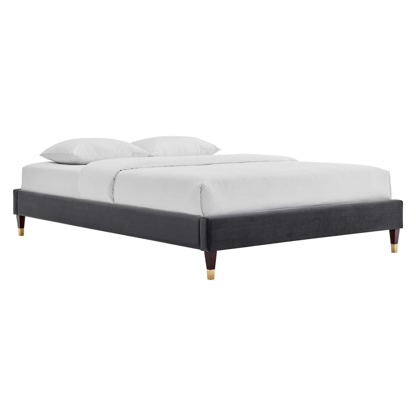 Modway Harlow Queen Performance Velvet Platform Bed Frame | 