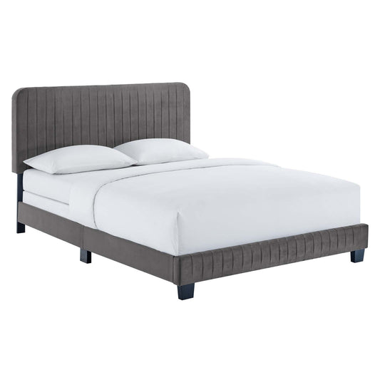 Modway Celine Channel Tufted Performance Velvet Queen Bed | Beds | 