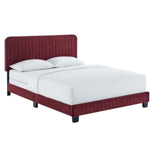Modway Celine Channel Tufted Performance Velvet Queen Bed | Beds | 