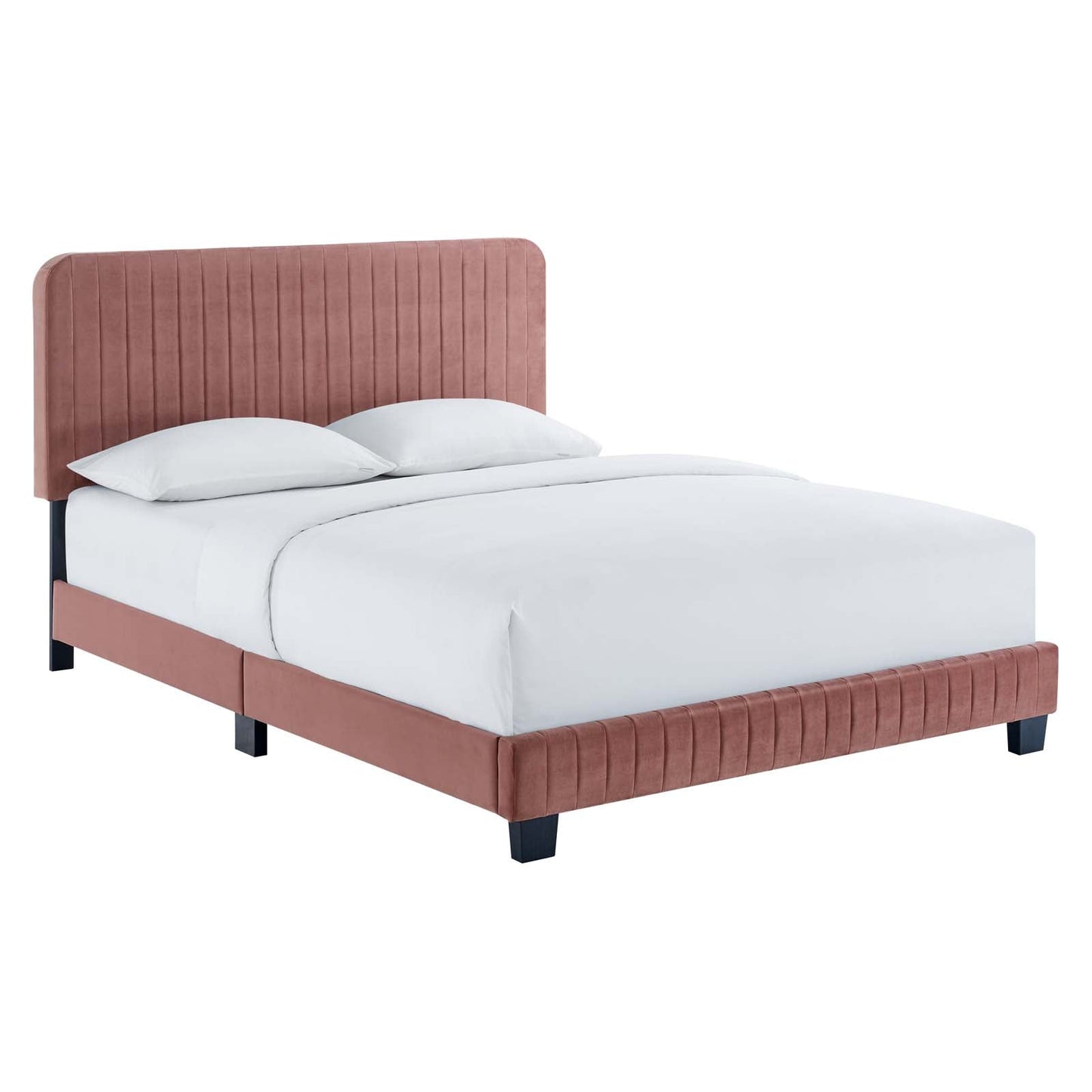 Modway Celine Channel Tufted Performance Velvet Twin Platform Bed | Beds