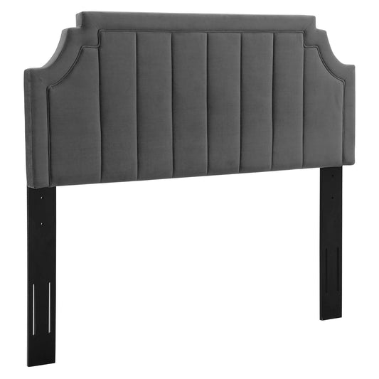 Alyona Channel Tufted Performance Velvet Full/Queen Headboard By Modway | Headboards