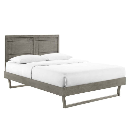 Modway Marlee Queen Wood Platform Bed With Angular Frame | Beds | Modishstore-2
