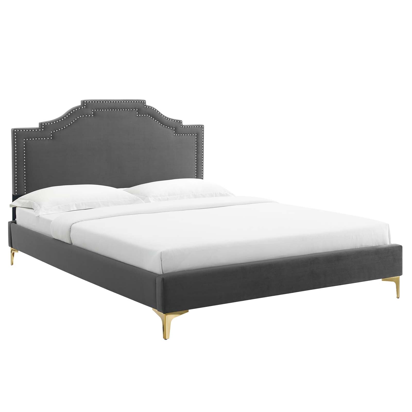 Adelaide Performance Velvet Queen Platform Bed By Modway - MOD-6580 | Beds