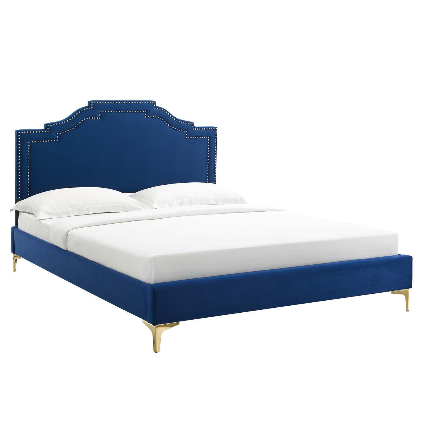 Adelaide Performance Velvet Queen Platform Bed By Modway - MOD-6580 | Beds - 5