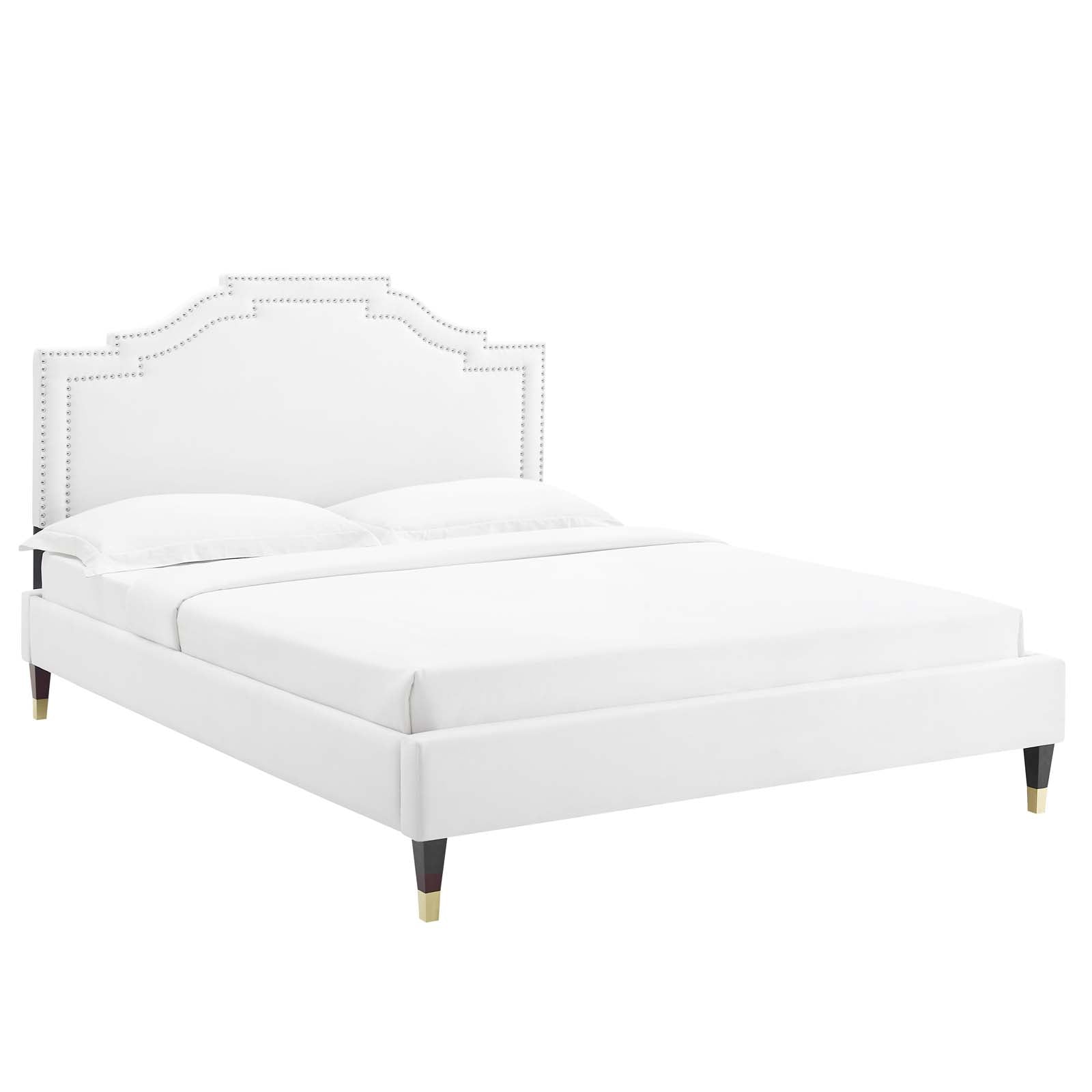 Adelaide Performance Velvet Queen Platform Bed By Modway - MOD-6581 | Beds - 8