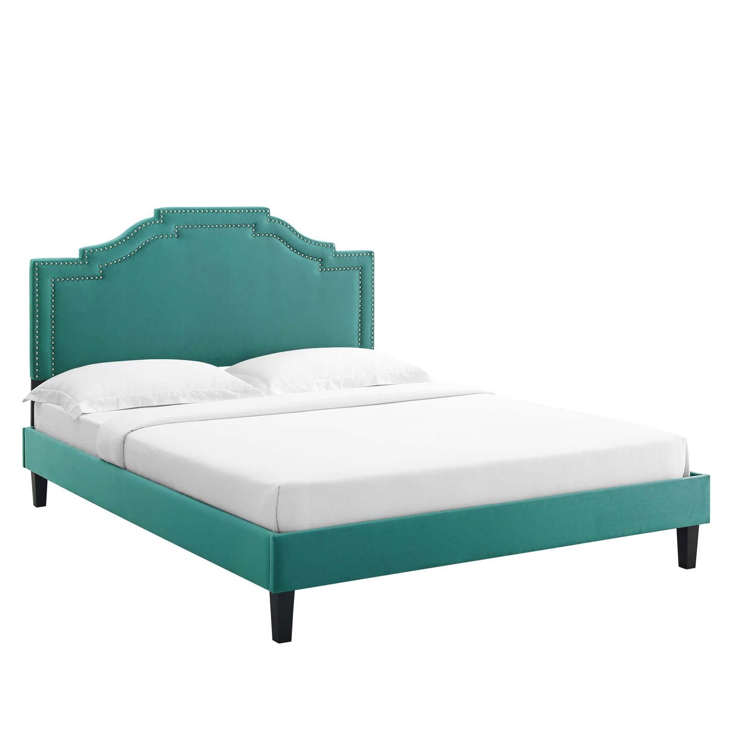 Adelaide Performance Velvet Queen Platform Bed By Modway - MOD-6582 | Beds - 7