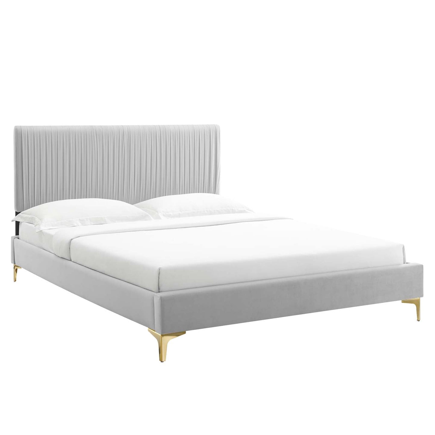 Modway Peyton Performance Velvet Queen Platform Bed | Beds | Modishstore-3
