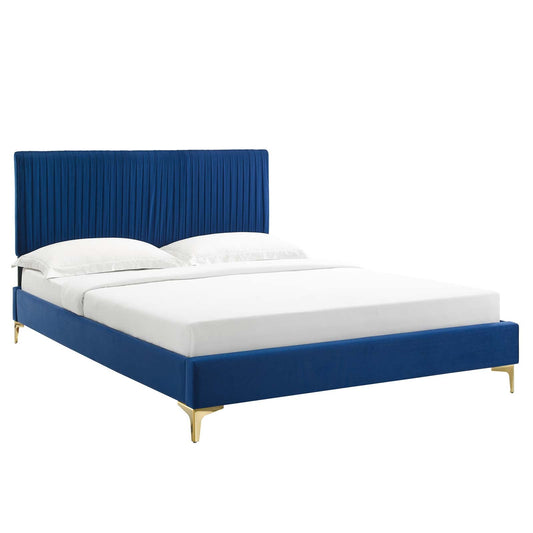 Modway Peyton Performance Velvet Queen Platform Bed | Beds | Modishstore-5