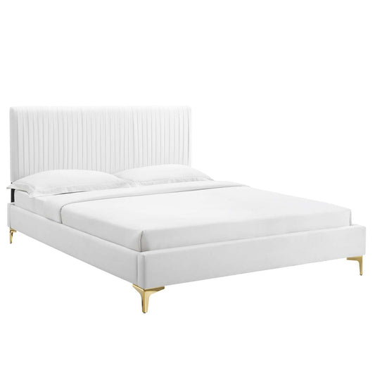 Modway Peyton Performance Velvet Queen Platform Bed | Beds | Modishstore-8