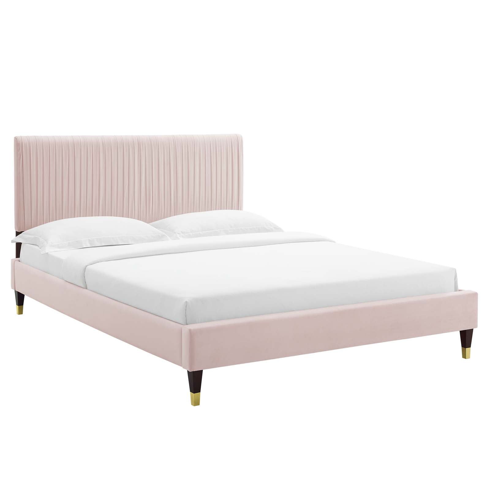 Modway Peyton Performance Velvet Queen Platform Bed | Beds | Modishstore-6