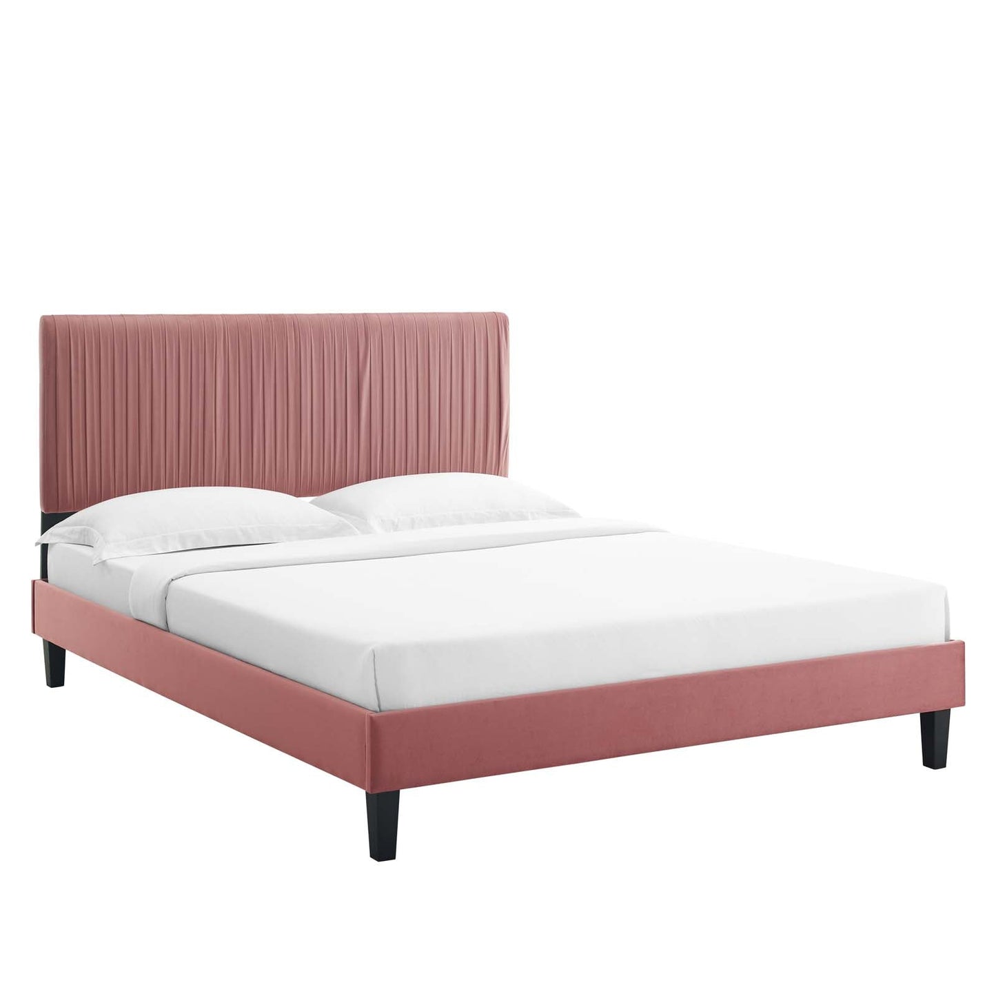 Modway Peyton Performance Velvet Queen Platform Bed | Beds | Modishstore-2