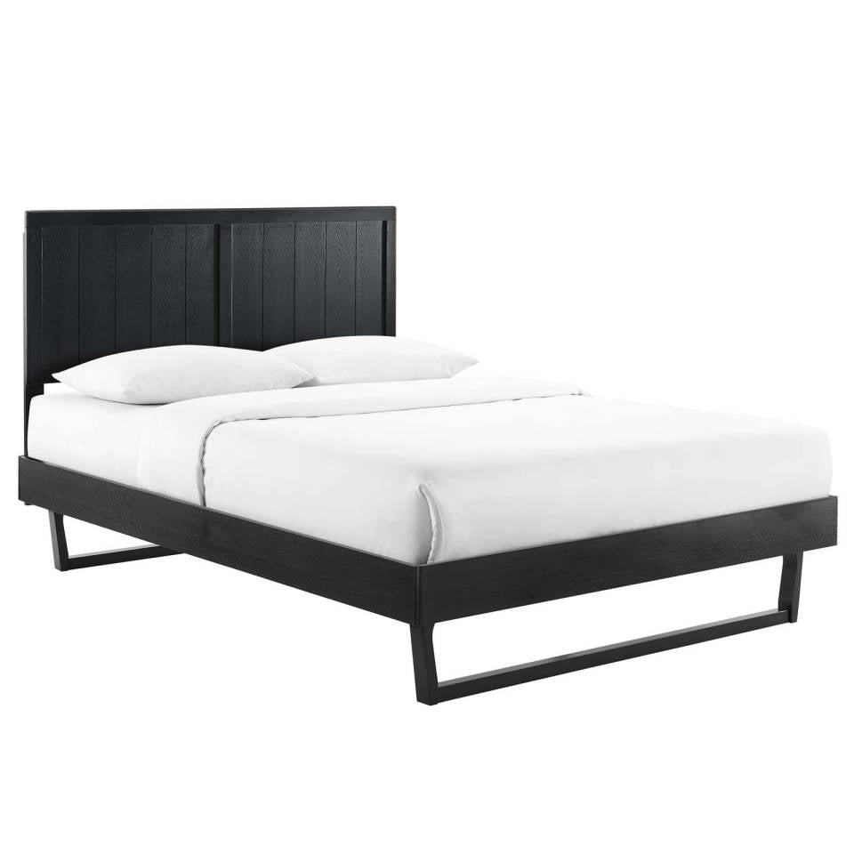 Modway Alana King Wood Platform Bed With Angular Frame | Beds