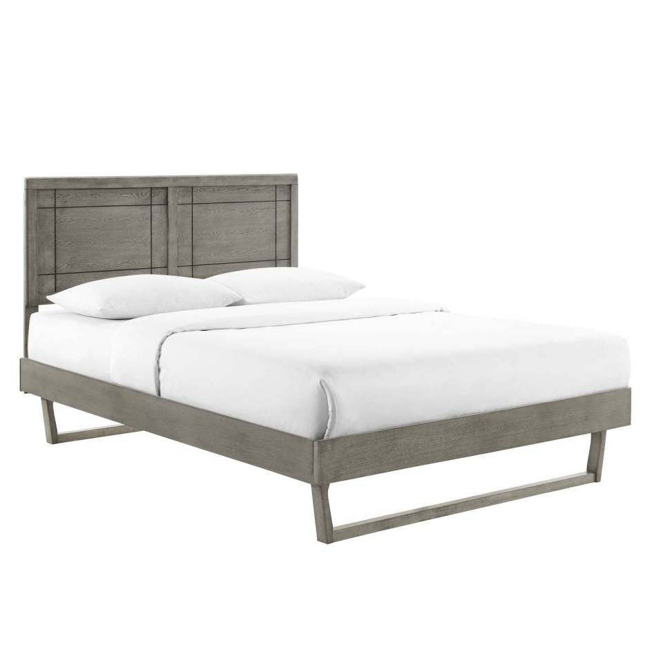 Modway Marlee King Wood Platform Bed With Angular Frame | Beds | Modishstore-2