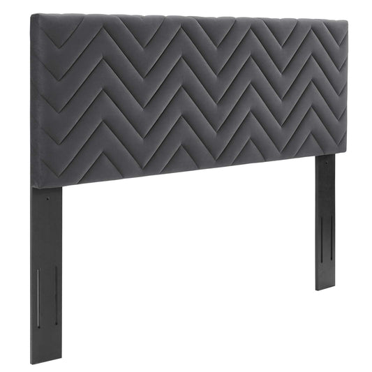Mercy Chevron Tufted Performance Velvet Twin Headboard By Modway - MOD-6658 | Headboards