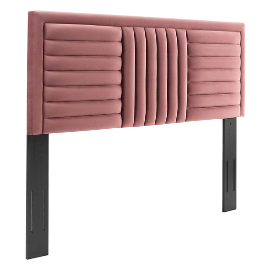 Believe Channel Tufted Performance Velvet Twin Headboard By Modway - MOD-6664 | Headboards - 2