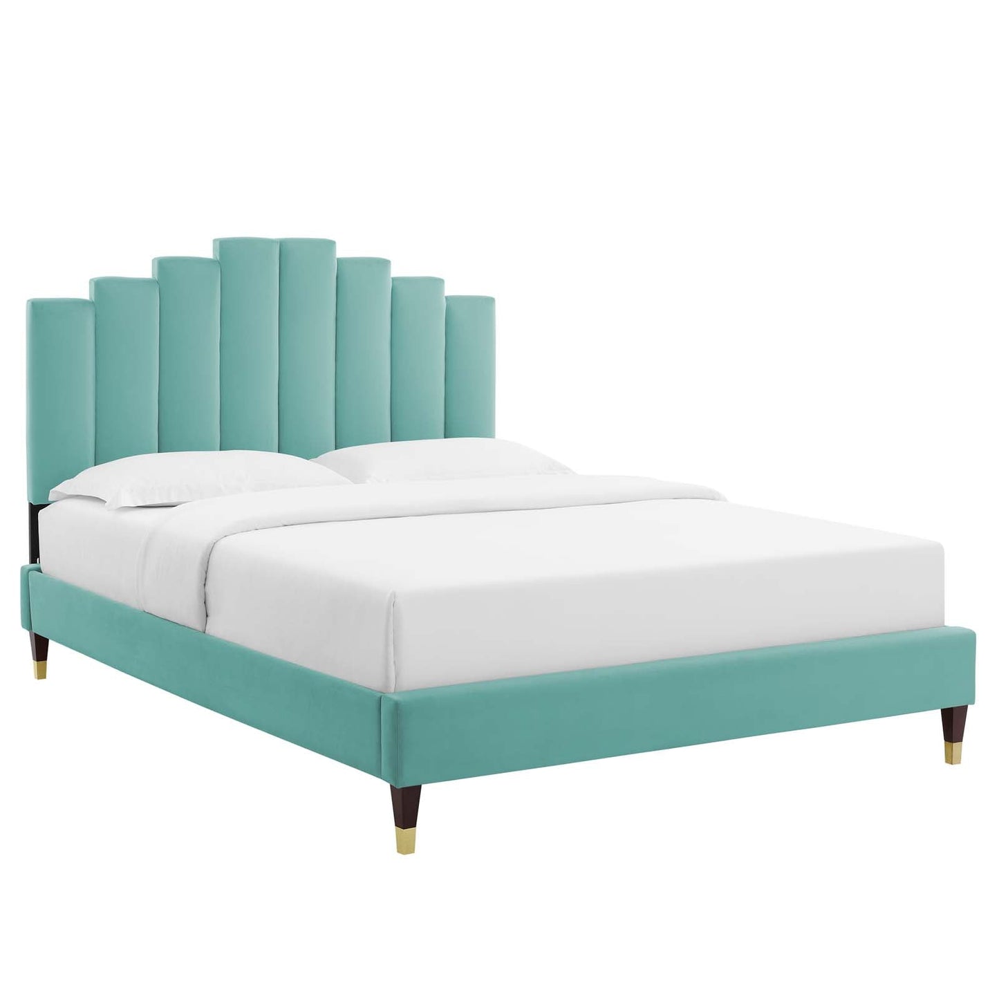 Modway Elise Queen Performance Velvet Platform Bed | Beds | 