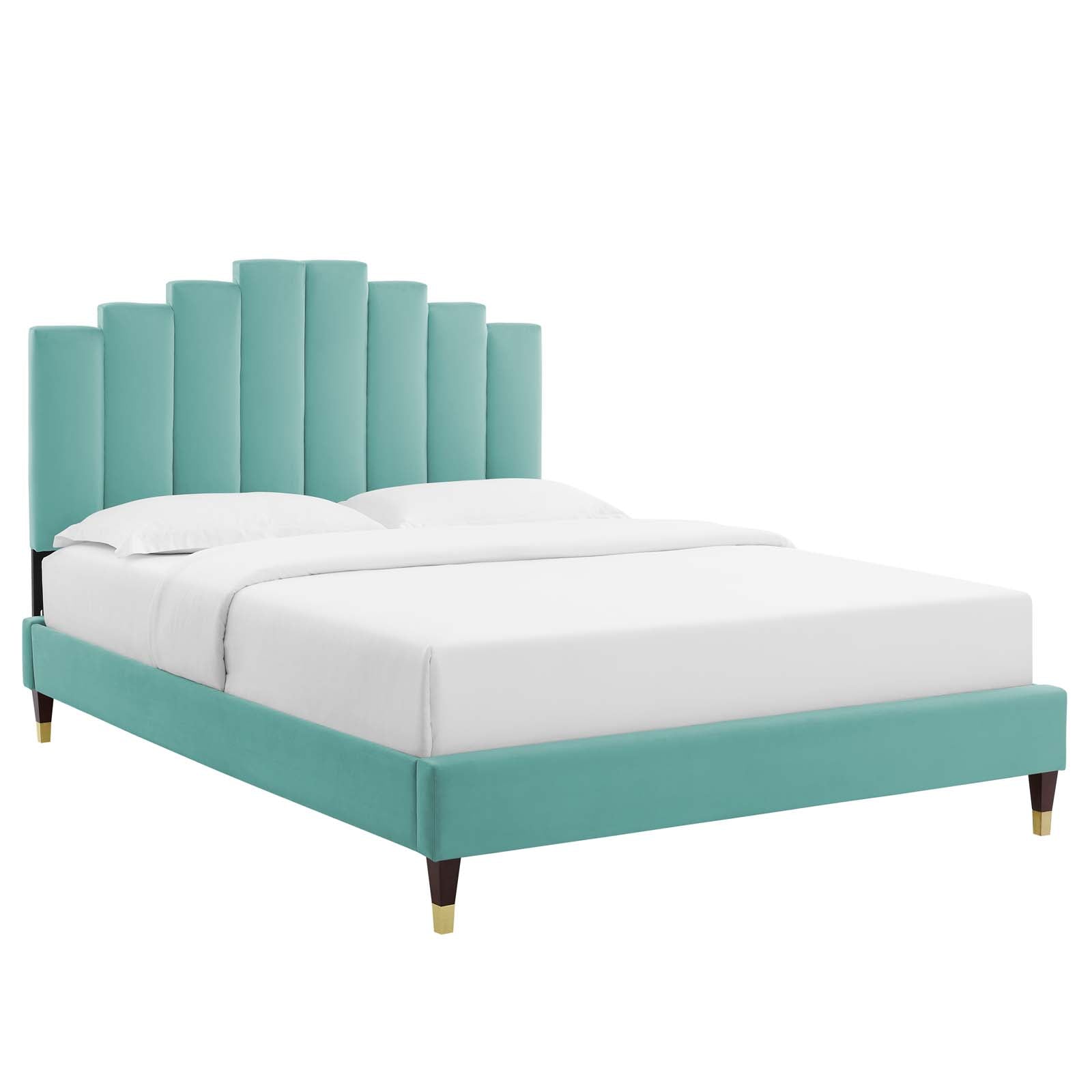 Modway Elise Queen Performance Velvet Platform Bed | Beds | 