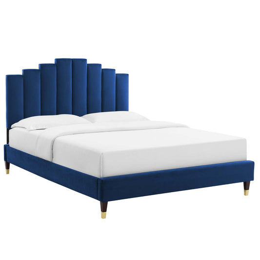 Modway Elise Queen Performance Velvet Platform Bed | Beds | 