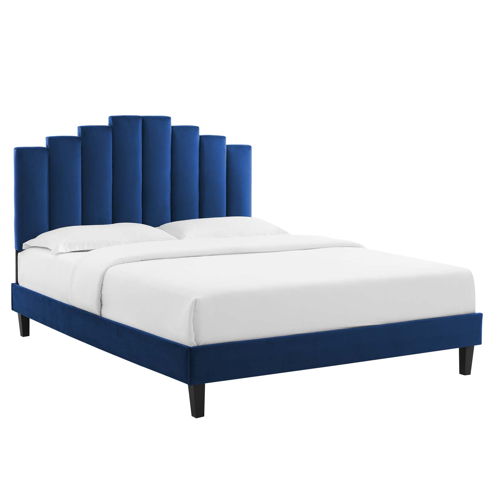 Modway Elise Queen Performance Velvet Platform Bed | Beds | 