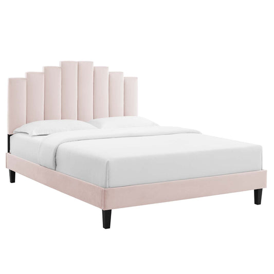 Modway Elise Queen Performance Velvet Platform Bed | Beds | 