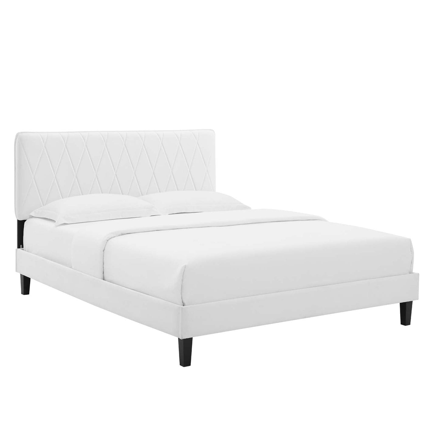 Modway Phillipa Performance Velvet Queen Platform Bed | Beds | Modishstore-8